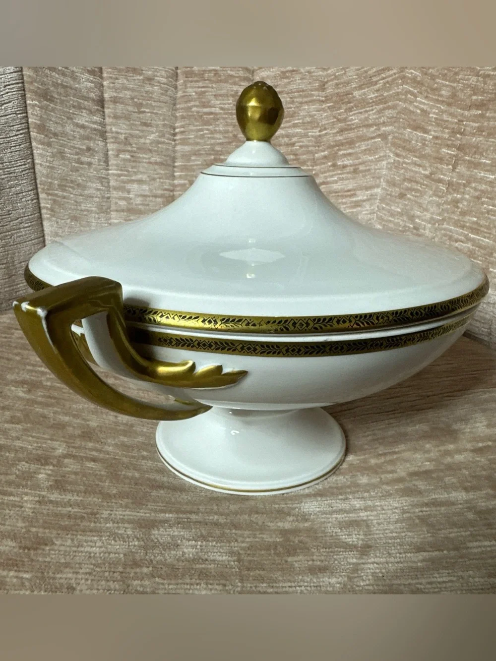 Wittelsbach Lidded Serving Dish Bowl Tureen Gold Porcelain Germany